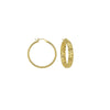 25mm x 4mm Diamond-Cut Hoop Earrings