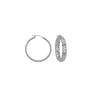 25mm x 4mm Diamond-Cut Hoop Earrings