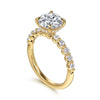 14K Yellow Gold Round Diamond Engagement Ring