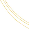 Triple Strand Bead Chain Adjustable Necklace