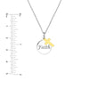 Sterling Silver Faith Disc Necklace with Cross