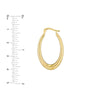 Graduated D/C Oval Hoop Earrings
