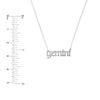 Gothic Gemini Nameplate Necklace