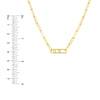 Twin Diamond Paper Clip Necklace