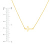 White Enamel Sideways Cross Necklace