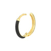 Black Enamel 1/2 Polished Hoops
