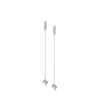 CZ Bar Dangle Double Sided Earrings