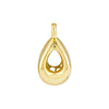 Open Teardrop Oval Charm