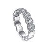14K White Gold Round Diamond Halo Anniversary Band
