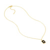 Black Enamel Octagon Medallion Necklace