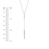 Diamond and Polished Bars Lariat Necklace