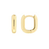 12mm Oblong Polished Mini Hoops