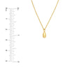 Small Puffy Teardrop Pendant Necklace