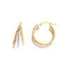 Tri-Color Triple Hoop Earrings