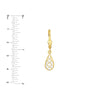 Two-Tone Filigree Teardrop Dangle Earrings