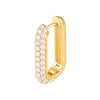 3 Row Pave Diamond Paper Clip Earrings (1-3/8tcw)