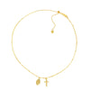 Mary and Cross Dangles Adjustable Choker