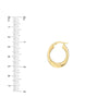 15mm Round Waved Polished Hoops