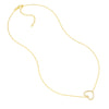Plated Sterling Silver Sideways Heart Necklace