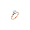14K Rose 8x6 mm Oval Engagement Ring Mounting