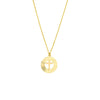 Fluted Cross Medallion Necklace
