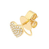 Pave Diamond Heart Stud Earrings (1/5tcw)