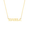 7mm Block Font Nameplate Necklace