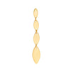 Mirror Graduated Oval Shape Link Dangle Earrings