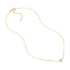 Diamond Tapered Cross Adjustable Necklace