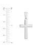 SS Large Square Embossed Cross Pendant