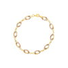 Tri-Color Interwoven Triple Oval Link Bracelet