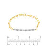 Two Tone 1-3/4tcw Diamond Paper Clip Bracelet