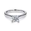 14K White Gold Round Diamond Engagement Ring