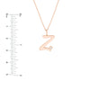 Script 'Z' with Diamond Bezel Necklace