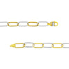 Two-Tone Open Oval Large Link Bracelet