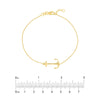 Sideways Anchor Adjustable Bracelet