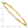 14K Polished Twisted Hinged Bangle