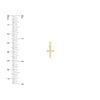 Two-Tone Diamond-Cut Beaded Cross Pendant
