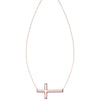 Sterling Silver Sideways Cross Necklace