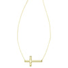 Sterling Silver Sideways Cross Necklace