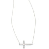 Sterling Silver Sideways Cross Necklace