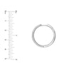 3 Row Diamond Pave Hoop Earrings (1-1/3tcw)