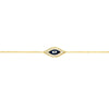 Sterling Silver CZ Evil Eye Adjustable Bracelet