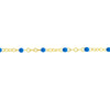 Cobalt Enamel Bead on Piatto Chain