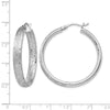 Sterling Silver Rhodium In/Out D/C Earrings