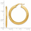 14K Brushed Hinged Hoop Earrings