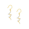 Two-Tone Twisted Wire Earrings on Fish Hook