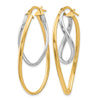 10K Two-Tone Polished Hoop Earrings