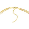Rolo/Saturn/Curb Triple Chain Necklace