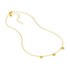 Mommy Loves You Triple Puff Heart Adj. Necklace